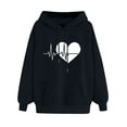 thumbnail image 2 of Aboser Plus Size Hoodies for Women Pullover Graphic Long Sleeve Workout Tops Casual Drawstring Hooded Blouses Oversized Sweatshirts, 2 of 4