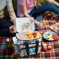 thumbnail image 5 of FORMRS Insulated Cooler Bag 24 Cans Capacity Soft Leakproof Lunch Box with Side Pockets, Purple Seaside, 5 of 7