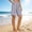 Gray, variant on High Waist Pinstripe Straight Leg Bermuda Shorts, Refreshing Neat Versatile Shorts for Daily Commute Blue S