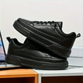 thumbnail image 5 of Men's Solid Trendy Low Top Skate Shoes - Non Slip Comfy Soft Sole Sneakers - All Seasons Outdoor Walking Traveling Business Trip, 5 of 9