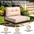 thumbnail image 4 of Patio Outdoor Furniture Sets, 7 Pieces All-Weather Rattan Sectional Sofa with Tea Table and Cushions, PE Rattan Wicker Sofa Couch Conversation Set for Garden Backyard Poolside, 4 of 8