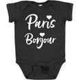 thumbnail image 3 of Inktastic Paris Bonjour with Hearts in White Text Boys or Girls Baby Bodysuit, 3 of 5