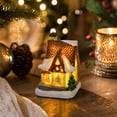 thumbnail image 3 of Gunhay Lighted Christmas Village Houses Set, Battery Operated Resin Christmas House with LED Light Village Figurines, F, 3 of 7
