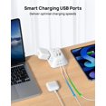 thumbnail image 5 of Regleta con abrazadera de escritorio, protector contra sobretensiones con 5 salidas de CA, 2 USB A, 1 USB C, 5 of 5