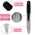 thumbnail image 3 of SHCKE 21'' Straight Ponytail Hair Extension Claw Clip Ponytail Extension Synthetic Fiber Ponytail Hairpiece for Girl Lady Women Black To Silver Grey, 3 of 5