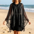 thumbnail image 2 of Lumtrix Womens Lace Shawls and Wraps for Weddings - Elegant Evening Dresses Scarfs - Sheer Shawl Wraps for Evening Party Shawl Black One Size, 2 of 5