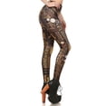 thumbnail image 4 of Ichuanyi Women Steampunk Retro Leggings Comic Cosplay Print Gothic Strerchy Skinny Pants, 4 of 9