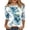 34#Blue, variant on Half Sleeve Tops for Women Elbow Length Crew Neck Loose Blouse Summer Casual Lightweight Plus Size 3/4 Sleeve Shirts