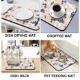thumbnail image 4 of 2 Pack Washable Rubber Leaves Multicolored Flower Dish Drying Mats for Kitchen Counter Home Large Coffee Bar Pad Accessories and Decor for Utensils Stemware (2pcs 18''x24''+19.5''x12''), 4 of 6