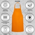 thumbnail image 4 of Green Lifestyle 12 Pack Bib Apron - Unisex Apron Bulk Machine Washable For Kitchen Crafting Bbq Drawing Outdoors (Pack Of 12, Orange), 4 of 5