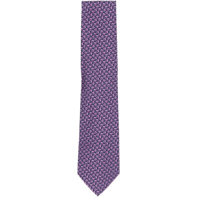 Charvet Men's Purple / Navy Iridescent Y Shape Silk Necktie - One Size