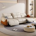 thumbnail image 2 of Leather Designer Living Room Sofas Lazy Lounge Nordic Luxury Living Room Sofas Modern White Sillones Individuales Couch Set My Lux Decor Round, 2 of 14