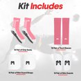 thumbnail image 2 of MediCaptain Soccer Grip Socks, Shin Guards, Pre-Cut Sock Sleeves, and Guard Straps Bundle Pack - Essential Equipment for Soccer Players - for Mens, Women with Size 7 to 12 US Men Shoe Size (Pink), 2 of 8