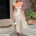 thumbnail image 2 of Robe Corset pour Femmes - Bustier à Bretelles, Midi, Ourlet Plissé Fluide, Texture Douce et Couleurs, 2 of 6