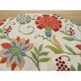 thumbnail image 3 of EORC Ivory Hand-Tufted Wool Transitional Spring Garden Rug, 4' Round, 3 of 4