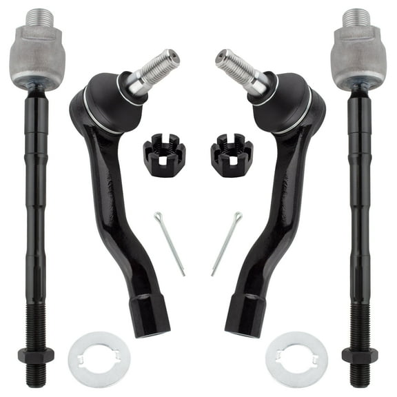 BOXI 4pcs Front Inner Outer Tie Rod Set Fit for Infiniti FX35 2003-2008 / for Infiniti FX45 2003-2008 - Base Sport Utility 4-Door 3.5L 4.5L | EV800302 ES800428 ES800429