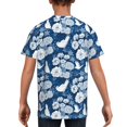 thumbnail image 5 of Wukai Rose Flowers Youth Unisex Short Sleeve T-Shirt for Boys, Girls, Teens, and Kids-Large, 5 of 7