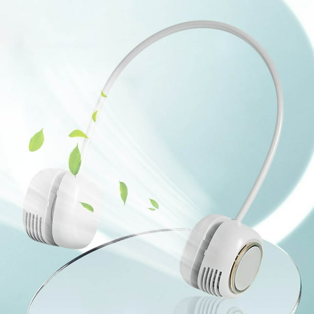 Ganfancp Nuevo Lindo y Creativo Cuello Colgante Portátil Pequeño Ventilador Plegable de Carga Liquidación 1X Ventilador de Cuello, 1X Cable de Carga Type-C, 1X Instrucciones