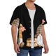 thumbnail image 2 of Balery Coffee Gnome (2) Camisa Casual de Manga Corta con Botones para Hombre, Texturizada, Estilo Cubano, para Playa, Verano-Large, 2 of 5