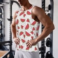 thumbnail image 5 of Rateoe Hand Drawn Watermelon Pattern Sleeveless Gym Shirt Muscle Tee Breathable Workout Shirt Slim-Fit Tank Quick Dry Fit Muscle Tank Top Bodybuilding Sleeveless T Shirt-Small, 5 of 7