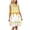 Light Yellow, variant on Girls Ice Cream Print Sleeveless Dress, Casual A-Line Sundress for Kids 5-14 Years