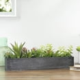 thumbnail image 2 of Northlight Artificial Mixed Succulents in Wooden Planter - 23", 2 of 5