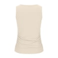 thumbnail image 7 of Tmtolofot Women's Summer Camisole For Leggings Round Neck Large Size Top Knitted Ribbed Short Sleeve Tshirts Women Casual Loose Tank Tops Female Soft Comfy Vests,1_Beige,Large, 7 of 7