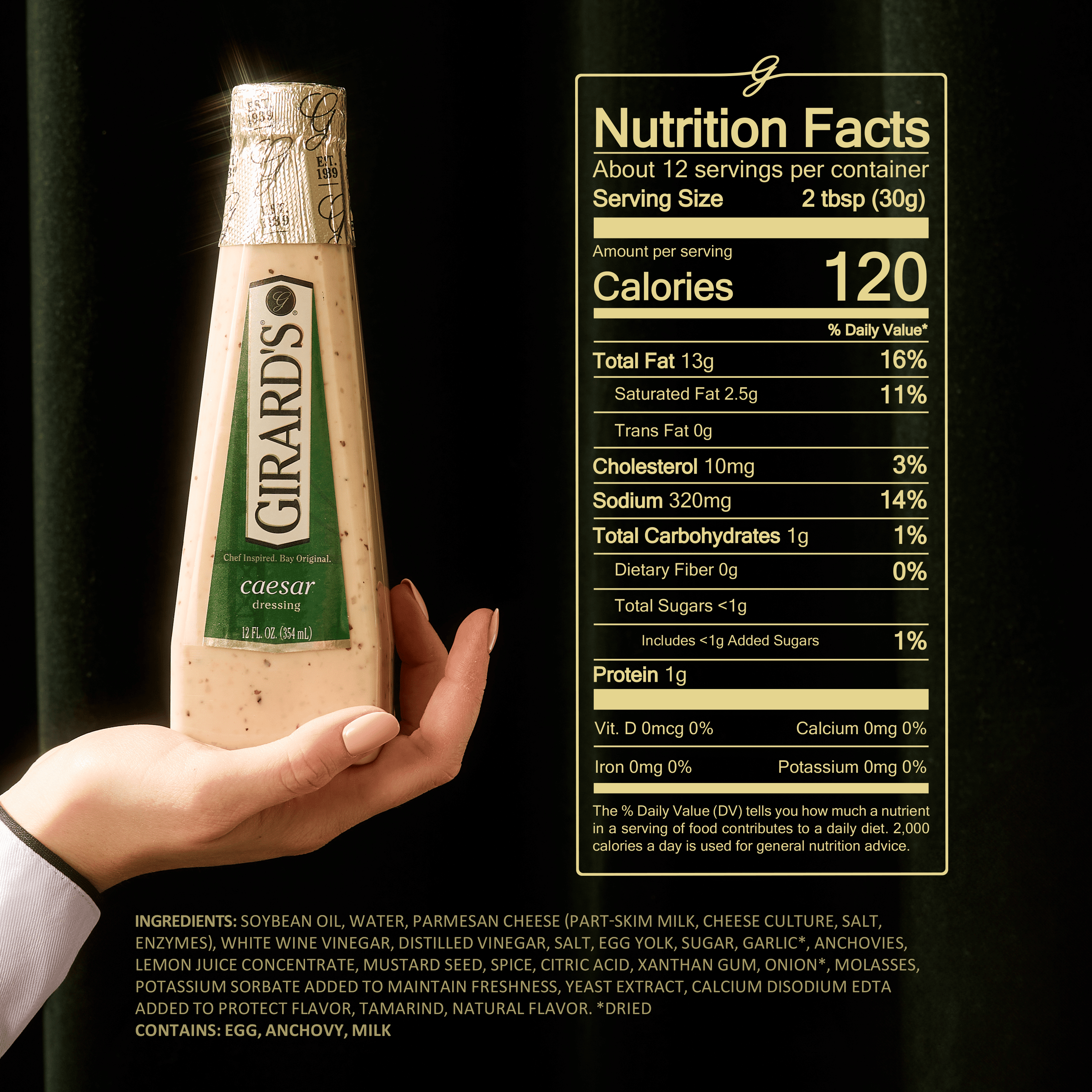 3 pack) Girard's - Caesar Dressing, 12 fl oz - Walmart.com