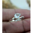 thumbnail image 6 of HeartsAndYou 1ct Engagement Ring for Women Pear Cut Moissanite Bypass Solitaire 18k White Gold Over Silver, 6 of 9