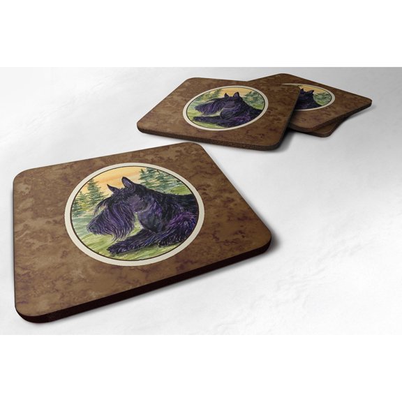 Carolines Treasures SS8511FC Scottish Terrier Foam Coaster Set of 4 3 1/2 x 3 1/2 multicolor