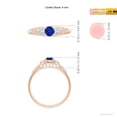 thumbnail image 5 of ANGARA Natural Aeon Sapphire & Diamond Three Stone Engagement Ring in 14K Rose Gold for Women (Size-4mm) | September Birthstone, Anniversary, Jewelry Gift for Women | Natural Sapphire Ring, 5 of 10