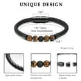 thumbnail image 2 of Cremation Jewelry Lava Stone Urn Bracelet for Ashes for Women Men Chakra Healing Balancing Genuine Leather Memorial Bracelets, 2 of 7