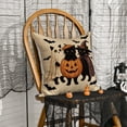 thumbnail image 4 of Sm:)e Ghost Pumpkin Bat Cats Halloween Pillow Covers 18x18 Inch Set of 2, Cushion Covers for Sofa Home Decor, 4 of 6