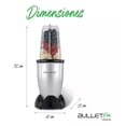 thumbnail image 3 of Licuadora Procesador De Alimentos Profesional Potentete 350w Bulletpro Nevashel Ad-05 Kit De 21 Piezas Con Tapa Para Llevar, Uso Batir,, 3 of 5