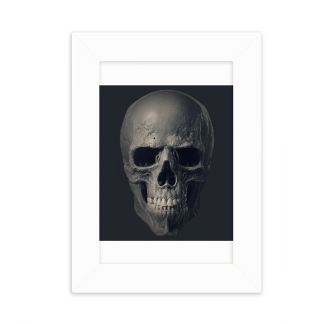 Marco de Fotos Unbranded Fondo esquelético oscuro imagen Blanco Pintura arte 5x7 pulgadas