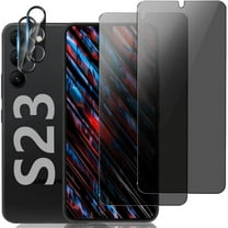 [2 2 packs] Samsung Galaxy S23 Privacy Screen Protector   Camera lens Protector 9H hardness tempered glass protector fully covers HD anti-spy screen camera protector