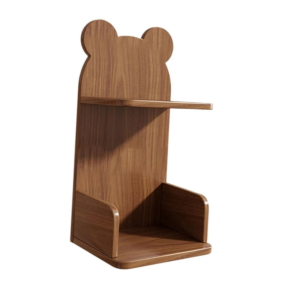 Estante de escritorio, estante de almacenamiento de oficina, estante de escritorio de madera resistente multiusos para oficina 2 niveles