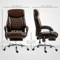 thumbnail image 2 of HOMCOM 6 Point Massage Office Chair with Remote, Ergonomic Reclining Computer Desk Chair with Footrest, Side Pocket, Dark Brown, 2 of 7