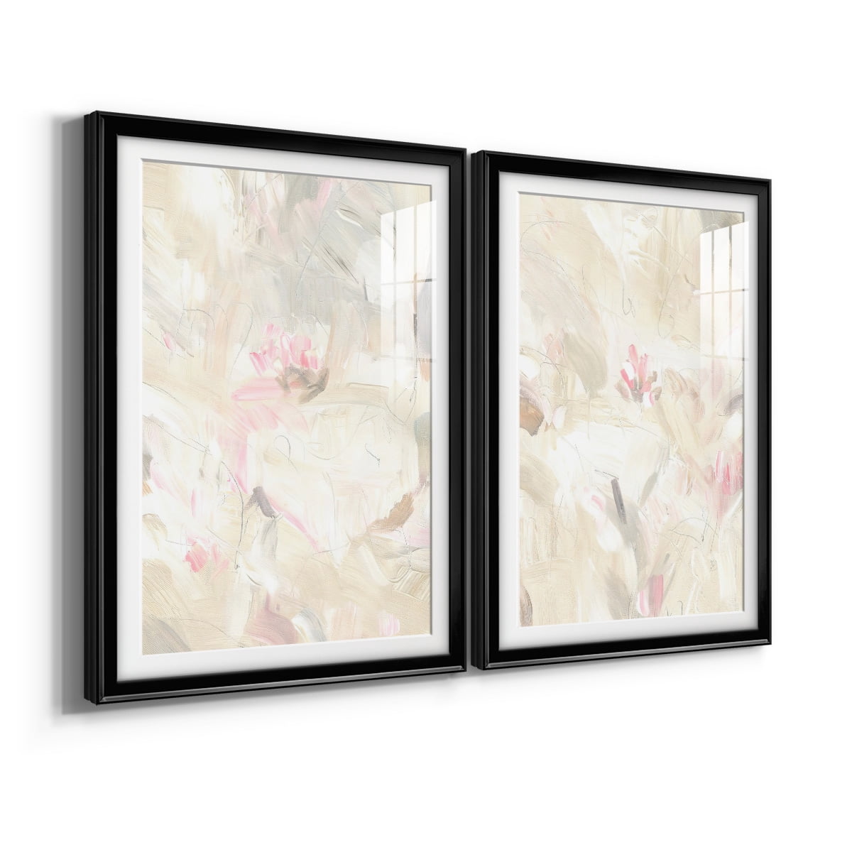 Wexford Home Soft Abstraction I Premium Framed Print, 22.5" x 30.5" - Ready to Hang, Black (Set of 2)