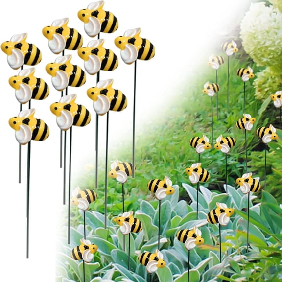 Outdoor Garden Decorations Set of 10 Small Stakes for Yard for Enhancing Landscaping and Outdoor Spaces