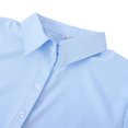 thumbnail image 7 of Womens Short Sleeve Button Down Shirts Official Collar Blouse Basic Simple Dress Shirt, S-5XL, 7 of 7