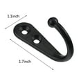 thumbnail image 5 of Wreath Hangers For Front Door 3Pc Black Wall-Mounted Coat Hook, Double-Hole Single Hook, Coat Hook, Hat Hook, Lightweight Hookgarland Door Hanger Door Hanger For Wreath Wreath Hook Wreath Hanger, 5 of 6
