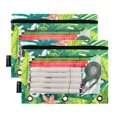 thumbnail image 2 of I Love Summer Plant 2 Pack Pencil Pouch for 3 Ring Binder Smooth Zipper Folders with Pockets Clear Window Pencil Case, 2 of 6