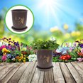thumbnail image 5 of 2-Pack Orchid Flower Pots Plastic with Drainage Trays Imitation Porcelain Style Indoor Outdoor Plant Containers, 5 of 5
