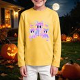 thumbnail image 2 of Child Boys Halloween Shirt for 4t 5t Boys Halloween Shirts Kids Glow in the Dark Graphic Tees Raglan Ghost T-Shirt Toddler to Youth Boys Clothes Size 4-5 Years, 2 of 5