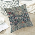 thumbnail image 4 of Boho Pillow Covers 18x18 Set of 2, Persian Carpet Rug Design Decorative Navy Blue Boho Throw Pillows Linen Farmhouse Bohemian Cushion Pillow Covers for Sofa Couch Outdoor Decor, 4 of 6