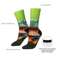 thumbnail image 4 of KLL Tree Frog Print Cool Socks Men's Women's Crew Socks Funny Crazy Novelty Stockings, 4 of 6