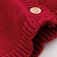 thumbnail image 5 of Jandel 6m-4t Infant Baby Girls Cardigan Crochet Sweater Toddler Knitted Pullover Sweatshirt Button Up Jacket Outwear Fall Winter Clothes 6 Months-4years Old, Red/white, 5 of 10