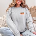 thumbnail image 2 of Embroidered USA Crewneck Sweatshirt for Men and Women Patriotic, 2 of 6