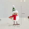 thumbnail image 3 of Faux Foam Bird Ornament with Red Scarf and Hat, Adorable Christmas Tree Figurine for Holiday Home Table Decor, 3 of 5